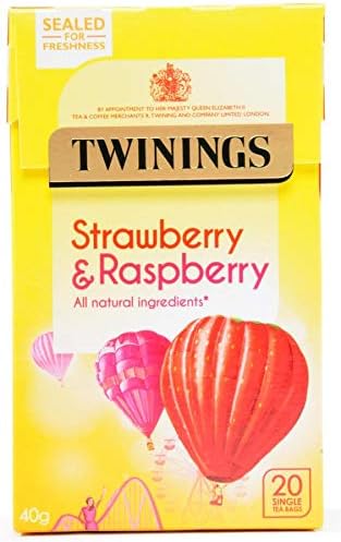 Twinings Fragola e Lampone 20 Bustine di Tè Confezione da 3