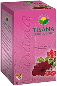 INFUSO MOLINARI AI FRUTTI - FIORI DI IBISCO, ROSA CANINA, COCCOLE DI SAMBUCO - Box 25 CIALDE ESE44 da 2.6g