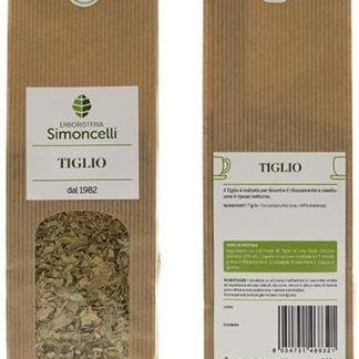 Tisana Tiglio 100 grammi - Erboristeria Simoncelli - Infuso Rilassante con Tiglio per Favorire il Riposo Notturno e il Relax