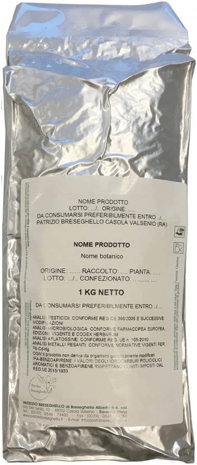 Zenzero Rizoma Taglio Tisana 1 Kg, Rizoma di Zenzero Disidratato 100% Naturale, Per Tisana Digestiva