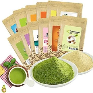 100g 32 tipi di tè cinese matcha tè verde in polvere profumato tè in polvere maschera in polvere (17 lecitina di soia in polvere 100g)