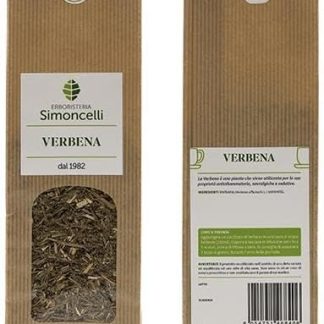 Tisana Verbena 100 grammi - Erboristeria Simoncelli - Infuso Antinfiammatorio e Sedativo con Foglie di Verbena per Rilassamento e Alleviare Dolori Nevralgici