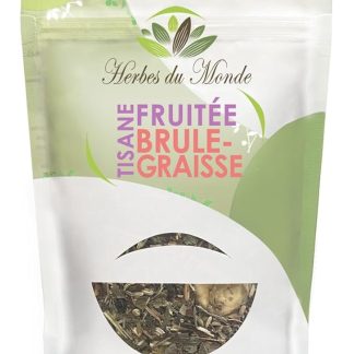 Tisane Frutée Brucia grassi – foglie e frutta secca 100 g – Infusione brucia grassi fruttato – Tisana dimagrante, brucia grasso, benessere e detox