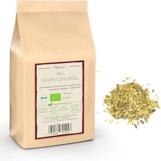 125g radice di liquirizia BIO essiccata e tagliata per tè alla radice di liquirizia BIO - tè alla liquirizia di alta qualità senza additivi - radice di liquirizia BIO in confezione biodegradabile