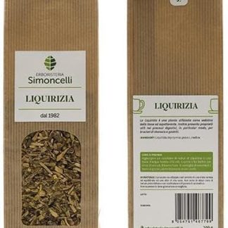 Tisana Liquirizia 200 grammi - Erboristeria Simoncelli - Infuso Espettorante con Liquirizia per Tosse, Bruciori di Stomaco e Gastriti