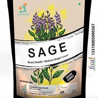 Green Velly 100Gms Dried Sage Leaves for Tea (Whole) | Smudge Smudging | Energy Reiki | Removes Energy Blocks.