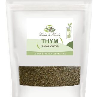 Herbes de Monde - Tisana Foglie essiccate di Timo - Tè Thymus vulgaris - Infuso digestivo, tonico e antiossidante - Può anche arricchire i tuoi piatti - 1 busta da 50g
