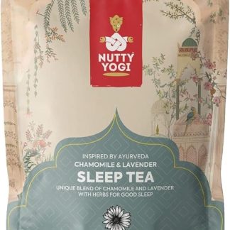 Nutty Yogi 100% Natural Chamomile Green Tea for Good Sleep & Relaxation Herbal Tea Blend of Chamomile, Lavender, Ashwagandha, Lemon Balm, Orange Rind, Shankhpushpi - 50 gm