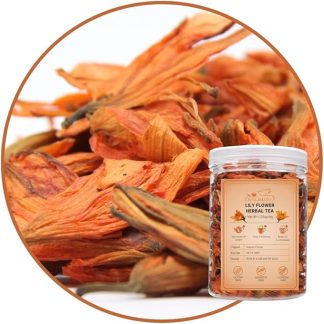 Thé aux fleurs de lys naturel, thé aux fleurs de lys séchées, tisane saine aux herbes de lys séchées 50g
