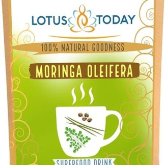 Lotus Today - Tè alle erbe, tè alla moringa, foglie di moringa pura, 21 bustine di tè, senza caffeina - Energy Boost