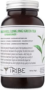 Tribe Skincare Organic Dragon Well (Long Jing) Tè verde (Grado superiore)