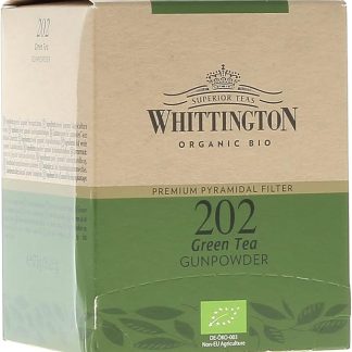 Whittington Tea Premium Pyramidale Filter Organic Gunpowder Tea Verde 202