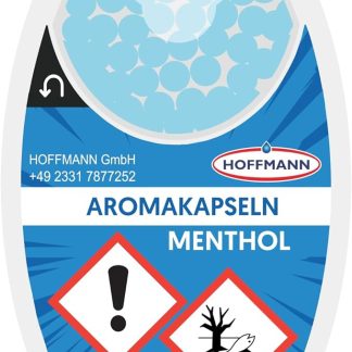 Hoffmann - Capsule aromatiche | sfere filtro fai da te | confezione da 10 (1000 sfere) + adesivi (Mentolo)