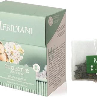 Meridiani® | Tè Verde Cinese e Gelsomino | Miscela Tè Verde e Fiori in Filtri Incarto Singolo - 15 Bustine