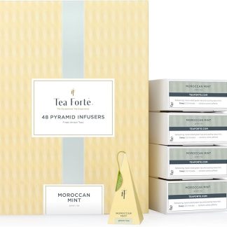Tea Forte 48 piramidi Tè Verde Marocchino Menta, Moroccan Mint Event Box Bulk Pack by Tea Forté