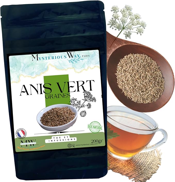 Anice verde semi tisana e infusione |utilizzabile in cucina alla rinfusa (200g)