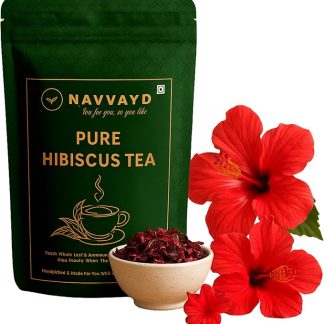 Navvayd Pure Hibiscus Tea, Maintains Blood Sugar & Cholesterol Levels, Tisane - Enjoy Hot or Cold (100 Gm)