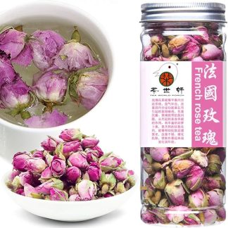 Plant Gift France Rose Tea, 法国玫瑰 Francia Tè della Rosa, fragrante Rosa rosa Rosa Damascena Rose Boccioli di fiori del fiore del fiore, petali di rosa organico Cibo culinario 50g / 1.76oz