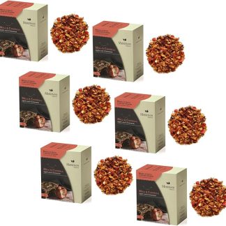 Meridiani® | Mela e Cannella Miscela per Infuso | Tisana Mela Cannella e Vaniglia Senza Caffeina - (6 x 80 Gr) | Miscela Fruttata Sapore Dolce Speziato