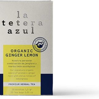 LA TETERA AZUL Infuso ecologico di zenzero e citronella. Tè dimagrante biologico. Limone Di Zenzero Biologico. 20 sacchetti da 1,5 grammi.