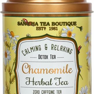 SAN-CHA Tè alla camomilla, fiori di camomilla, 50 g di tè sfuso, tè alle erbe senza caffeina, buon tè per alleviare lo stress, tè per dormire, 0,1 kg