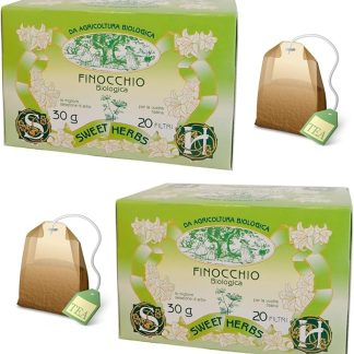 Sweet Herbs® | Tisana Digestiva Finocchio | Infuso Biologico Finocchio Dopo Pasto - 2 x 20 Filtri in Singole Bustine (60 Gr)