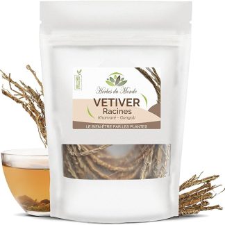 Herbes du Monde - Radici di Vetiver (Khamaré, Gongoli) – Tisane Naturali per il Comfort Femminile e il Benessere Intimo – 10 Bastoncini