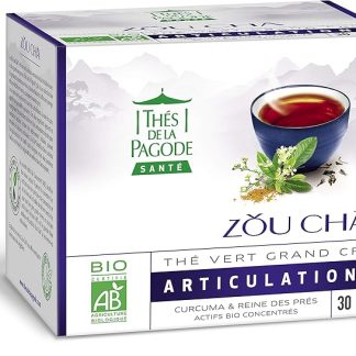 Thés De La Pagode - Healthy Teas - Zǒu Chá Thé Vert Sencha Curcum & Reine de Prés - 60g