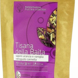 Tisana della Baita Arancia Vaniglia Cannella Biologica 100% Prima Scelta Ingredienti Confezione da 100 grammi 40-50 Tazze Marchio Garantito Theitalianfoodshop
