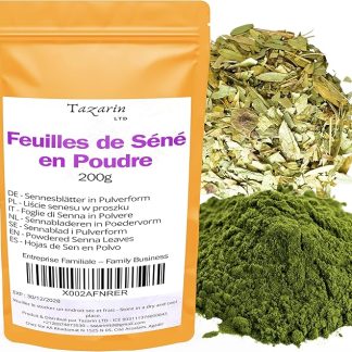 200g Polvere di Foglie di Senna | Senna in Polvere - 100% Naturale, Pura, di Alta Qualità - Senza Additivi, TazarinLtd