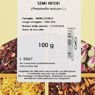 Anice verde semi interi per tisana o decotto - 100 g