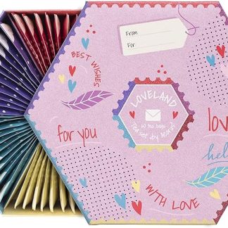 ACORUS | Assortimento di tè Loveland | Confezione regalo in scatola regalo con cesto di tè naturale assortito di 6 gusti | Sorprendi i tuoi cari | Scatola di selezione grande | 60 bustine di tè