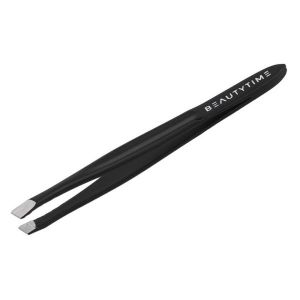 Косой пинцет Beautytime с отделкой под оружейную сталь.