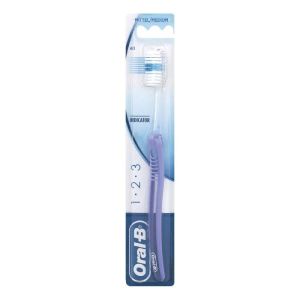 Oral-b 1 2 3 indicator medium manual toothbrush size 35