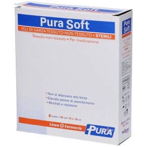 Pura Soft Garza In Tessuto Non Tessuto 10cmx10cm 100 Pezzi