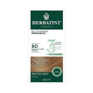 Стойкая гелевая краска для волос Herbatint, 3 дозы, 8D светло-золотистый блонд, 300 мл