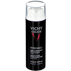Vichy homme hydra mag c + анти-усталостное увлажняющее средство для лица и глаз, 50 мл