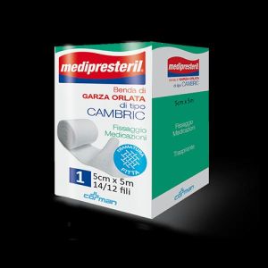 Medipresteril Cambric Hemmed Bandage M5x500cm 14/12 Threads