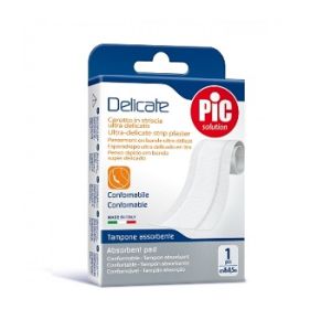 Pic Delicate Plaster White Stripe With Antibacterial Pad Cm 8x0,5 M