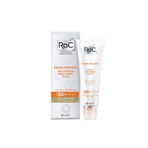 Солнцезащитный флюид RoC Soleil Smoothing Anti-wrinkle Sun Fluid SPF 50+ для защиты лица, 50 мл