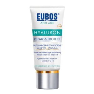 Крем Eubos с гиалуроновой кислотой для восстановления и защиты от солнца SPF 20, антивозрастной, 50 мл