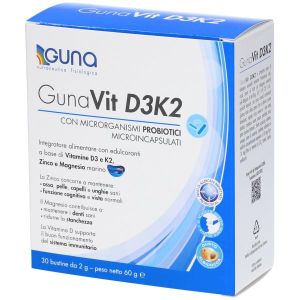 Добавка GunaVit D3K2 для восстановления баланса кишечной флоры, 30 стиков.