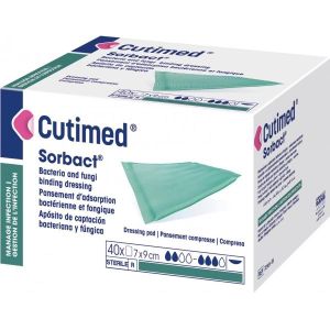 Cutimed Sorbact Bacterial Uptake Adsorbent Dressing 7x9cm 5 Pieces