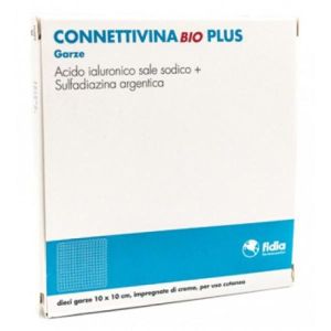 Connettivinabio Plus Cream Impregnated Gauzes 10x10 Cm 10 Gauzes