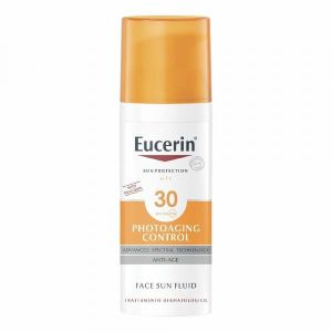 Солнцезащитный флюид Eucerin против старения, солнцезащитный крем для лица FP30 с высокой степенью защиты, 50 мл.
