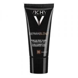 Жидкая тональная основа Vichy Dermablend, оттенок 95 «Каштановый».