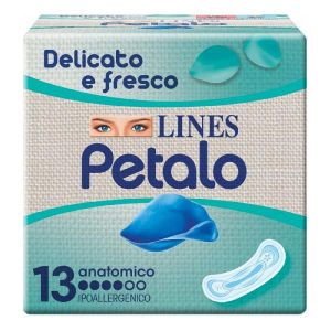 Lines petal blue anatomical pad 13 pieces