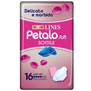 Lines petal soft pads with wings 16 pieces