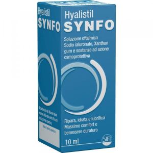 Защитный и увлажняющий офтальмологический раствор для глаз Hyalistil Synfo, флакон 10 мл.