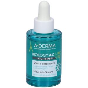 Сыворотка против несовершенств кожи A-derma Biology AC Night-peel Anti-imperfection Serum против следов от прыщей, 30 мл